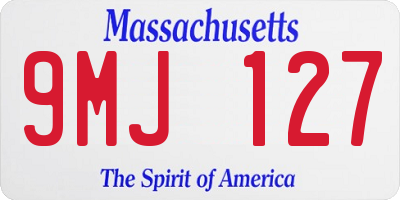 MA license plate 9MJ127
