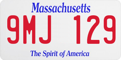 MA license plate 9MJ129
