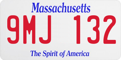 MA license plate 9MJ132