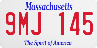 MA license plate 9MJ145