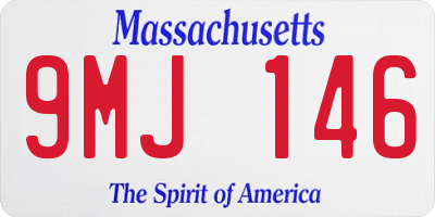 MA license plate 9MJ146