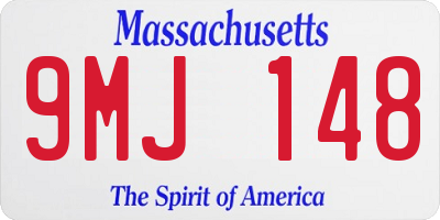 MA license plate 9MJ148