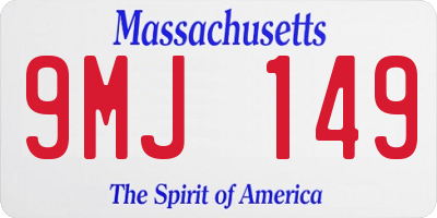 MA license plate 9MJ149