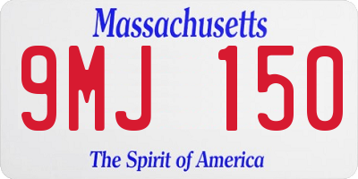 MA license plate 9MJ150