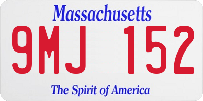 MA license plate 9MJ152