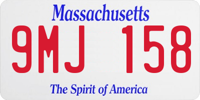 MA license plate 9MJ158