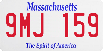 MA license plate 9MJ159