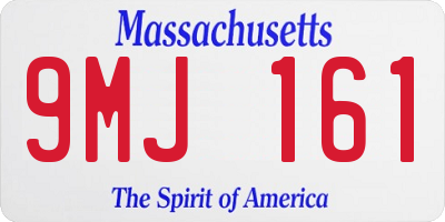 MA license plate 9MJ161