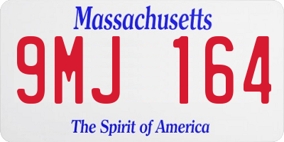 MA license plate 9MJ164