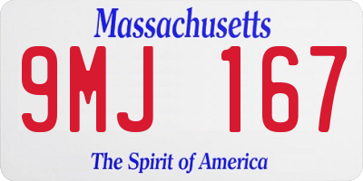 MA license plate 9MJ167