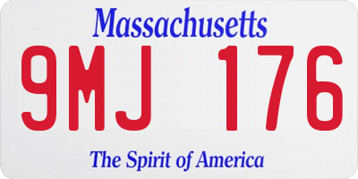 MA license plate 9MJ176