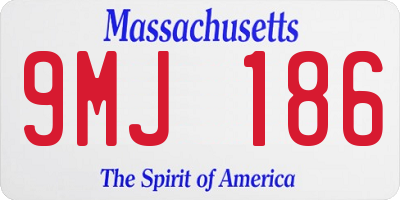 MA license plate 9MJ186