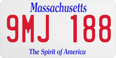 MA license plate 9MJ188