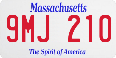 MA license plate 9MJ210