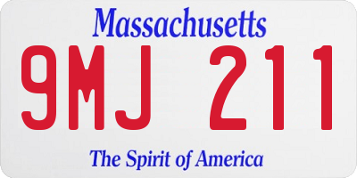 MA license plate 9MJ211