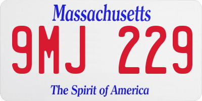 MA license plate 9MJ229