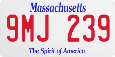 MA license plate 9MJ239
