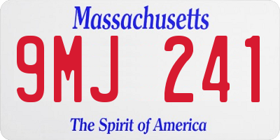 MA license plate 9MJ241