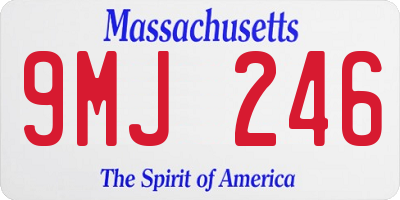 MA license plate 9MJ246