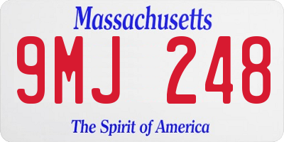 MA license plate 9MJ248