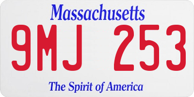 MA license plate 9MJ253