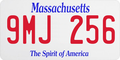 MA license plate 9MJ256