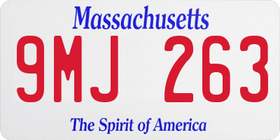 MA license plate 9MJ263