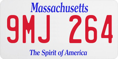MA license plate 9MJ264