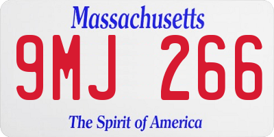 MA license plate 9MJ266