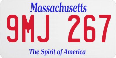MA license plate 9MJ267