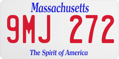 MA license plate 9MJ272
