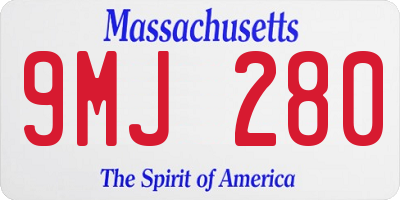 MA license plate 9MJ280