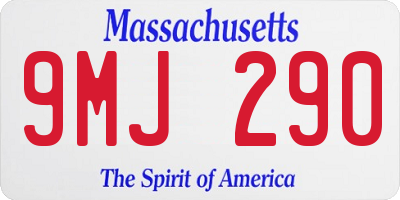 MA license plate 9MJ290