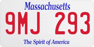 MA license plate 9MJ293