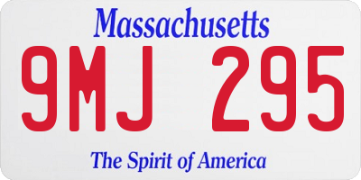 MA license plate 9MJ295