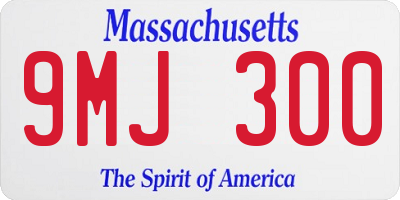 MA license plate 9MJ300