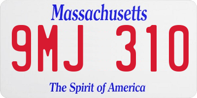 MA license plate 9MJ310