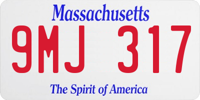MA license plate 9MJ317