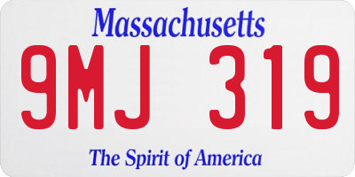 MA license plate 9MJ319