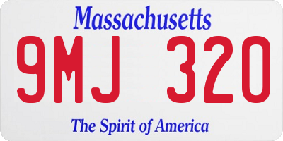MA license plate 9MJ320