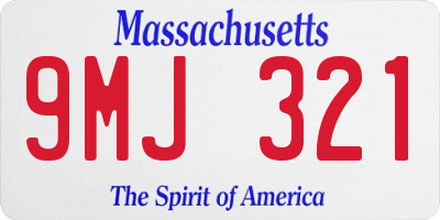 MA license plate 9MJ321