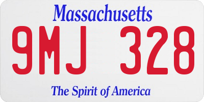 MA license plate 9MJ328