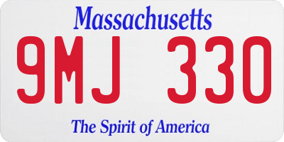 MA license plate 9MJ330