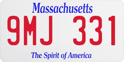 MA license plate 9MJ331