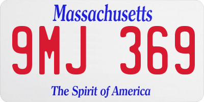 MA license plate 9MJ369