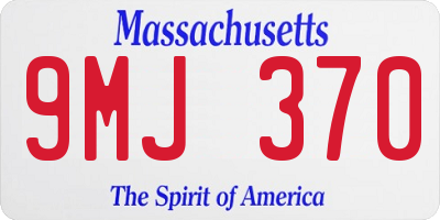 MA license plate 9MJ370