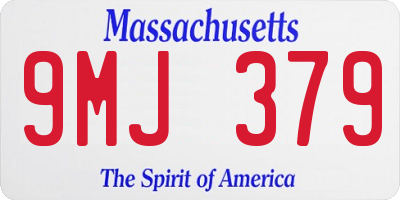 MA license plate 9MJ379