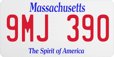 MA license plate 9MJ390