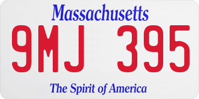 MA license plate 9MJ395