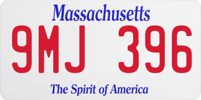 MA license plate 9MJ396